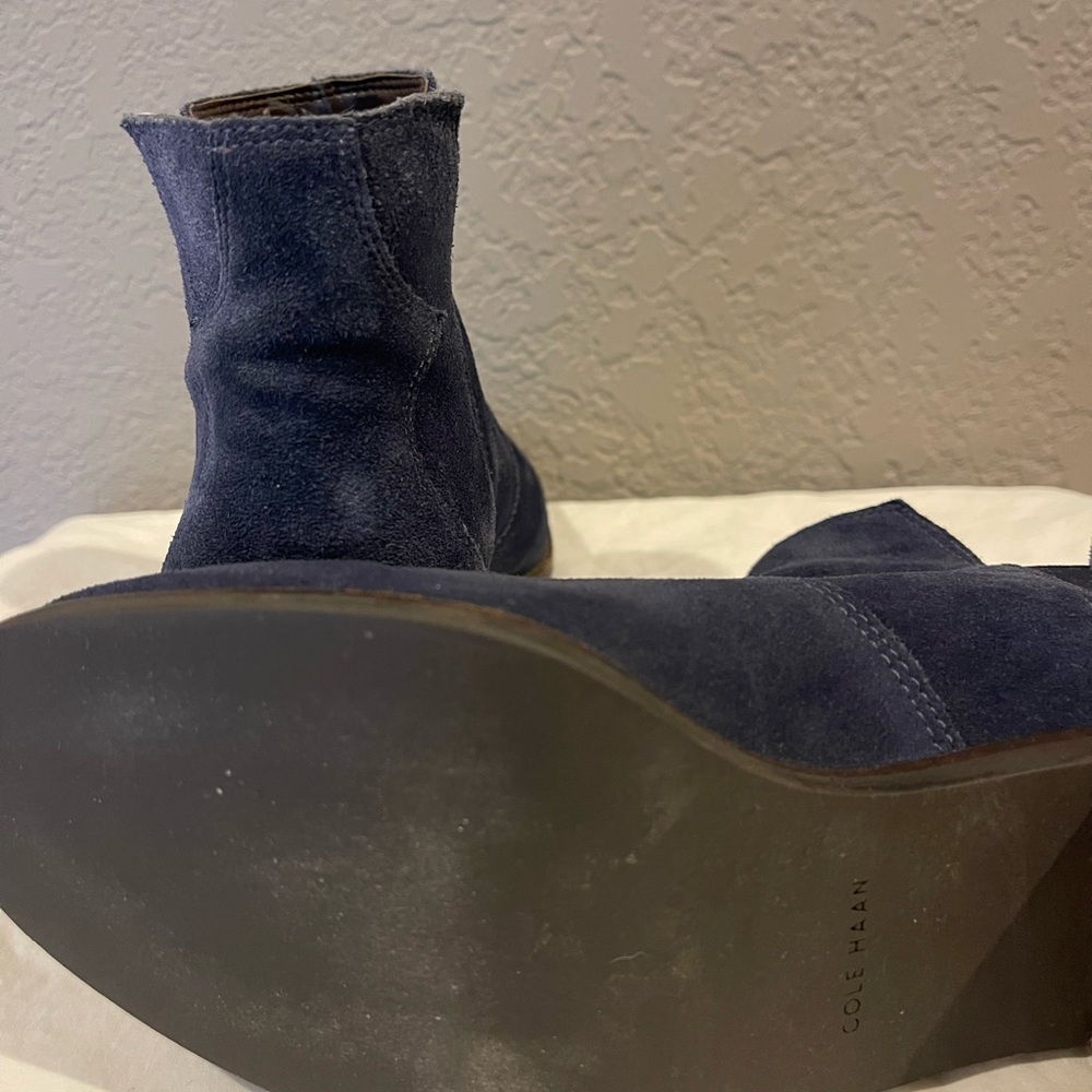 Cole Haan Blue Suede Boots